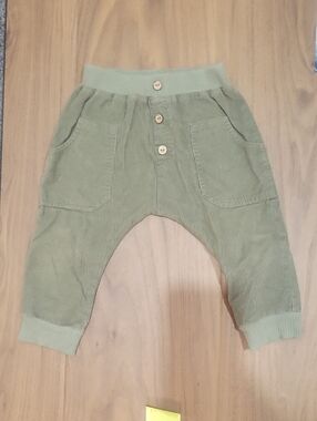 Wild Wawa Olive Green Corduroy Harem Style Pants 12-18m